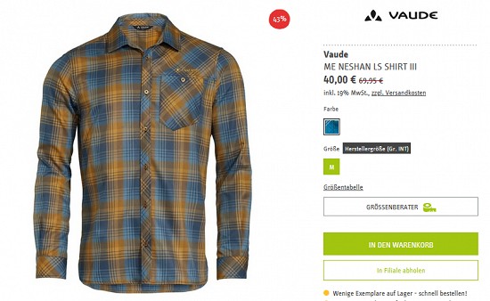 Vaude-Sale bei sport-schuster