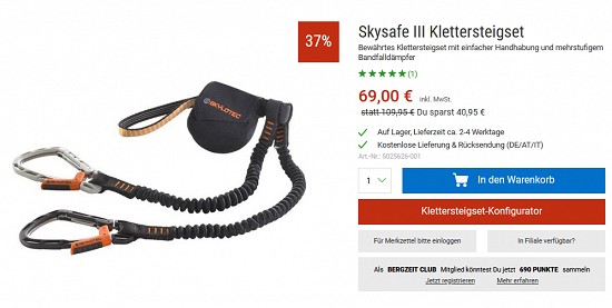 Klettersteig-Angebote bei bergzeit