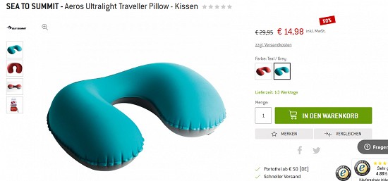 Sea to Summit bei bergfreunde - Rabatte von bis zu 50 %