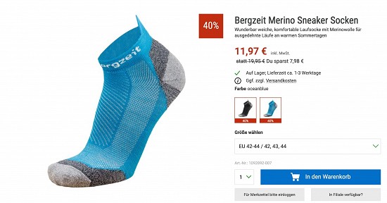 Bis zu -50% auf Trailrunning Ausrüstung bei Bergzeit