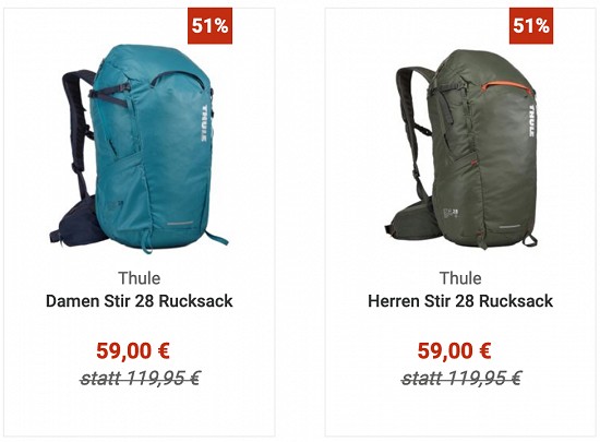 Spare 51% auf den Thule Stir Rucksack bei Bergzeit