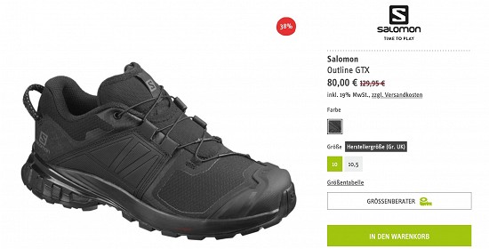 Spare bis zu 40% auf Salomon Schuhe beim Sport Schuster