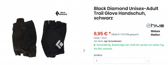 Spare 77% Auf Black Diamond Wanderhandschuhe bei hive