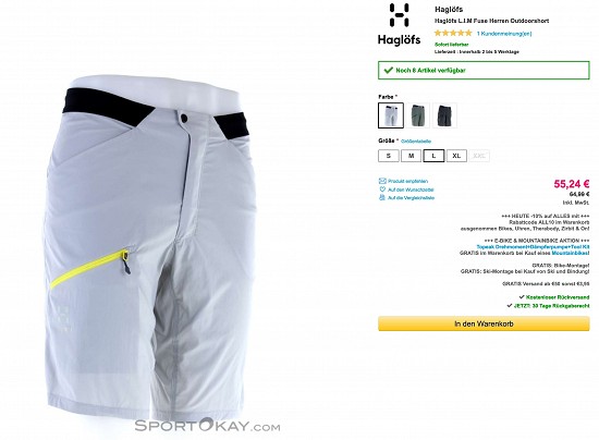 -15% auf Haglöfs Kleidung bei Sport Okay