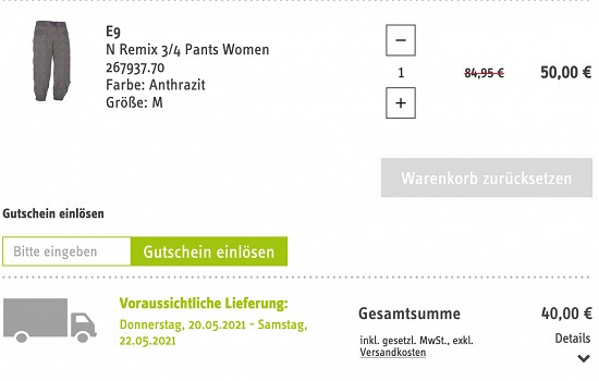 20% auf Kletterausrüstung bei Sport Schuster