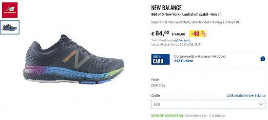 New Balance Schuhe mit 40% Rabatt beim Sportler