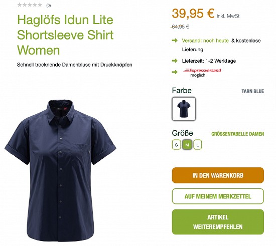 Haglöfs Hemden & Blusen bei unterwegs