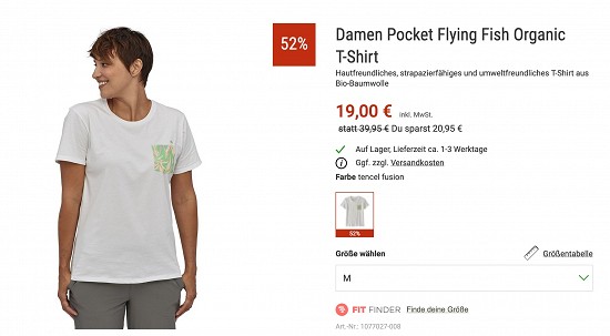 Cooles Patagonia T-Shirt mit 52% Rabatt