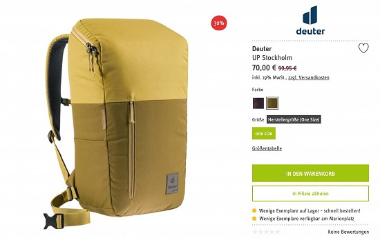 Deuter Sale beim Sport Schuster