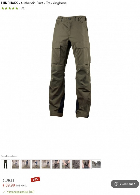 Spare bis zu 50% auf die Authentic Trekkinghose bei den Bergfreunden
