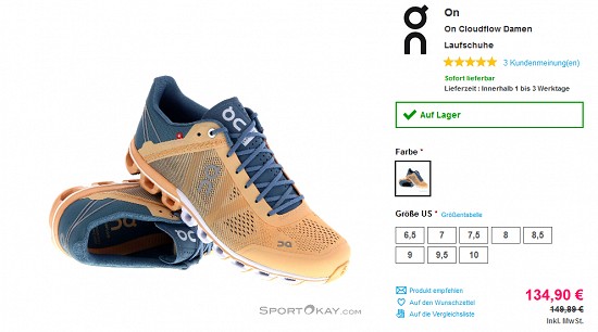 10% Rabatt auf ausgewählte Artikel von ON bei sportokay