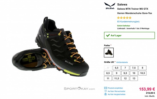 Salewa Sale beim Sport Okay