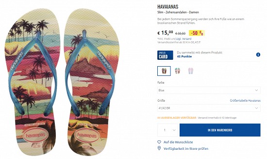 Havaianas & Crocs -30% reduziert