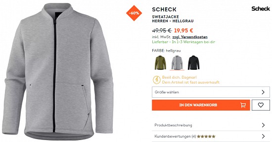 Sale bei sportscheck - Rabatte von bis zu 40 %