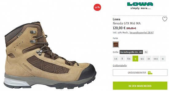 Lowa Sale bei Sport-Schuster