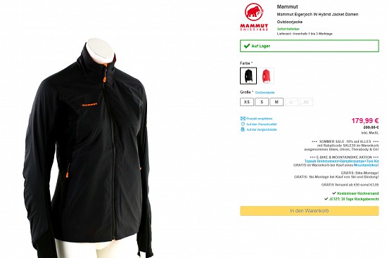 Ausgewähltes von Mammut bei sportokay - mindestens 30 % sparen