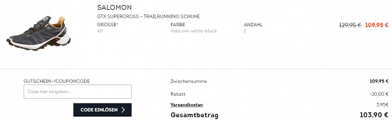 10€ geschenkt für Deinen Einkauf bei Sport Scheck