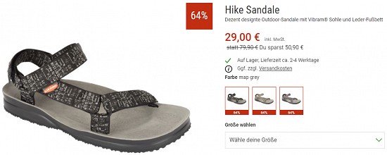 Spare 64% auf Lizard Sandalen beim Sportler