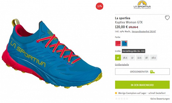 La Sportiva im Sommersale von sport-schuster- Rabatte von bis zu 50 %