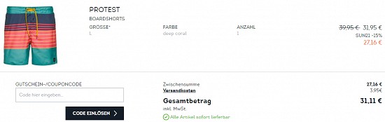 15 % on top auf Bestseller Bademode & Summer Styles bei sportscheck