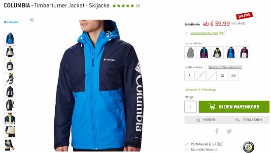 Deine Lieblingsfarbe kräftig reduziert - bis zu 40% Rabatt bei bergfreunde