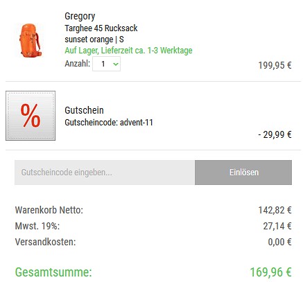 Bergzeit Adventskalender #11 - Rucksäcke 15% reduziert