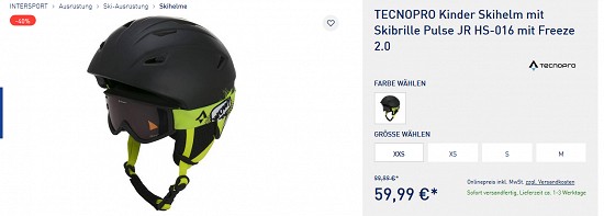 Prospekt-Angebote bei intersport - Winterware reduziert