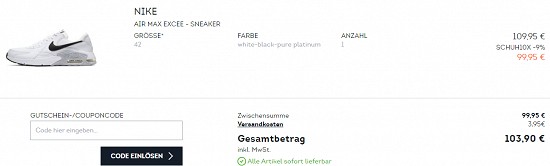 10€ geschenkt pro ausgewähltem Paar Schuhe  bei Sport Scheck