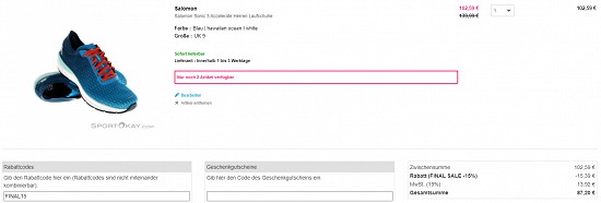 -40% auf Salomon bei sportokay