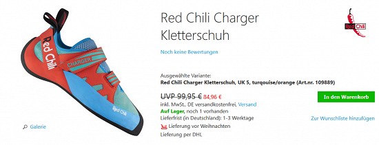 Mindestens 15% Rabatt auf Top-Klettermarken bei chalkr