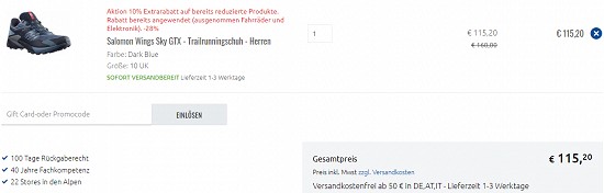 10% Extra-Rabatt auf alle Sale-Artikel bei sportler