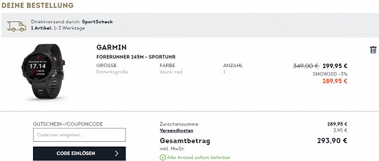 10€ geschenkt bei SportScheck