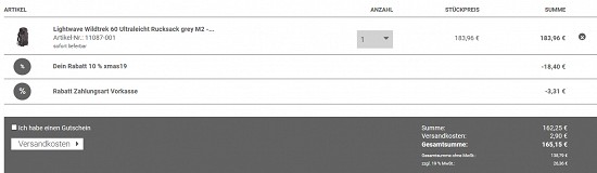 Jetzt 10% Rabatt auf alles bei trekking-lite-store