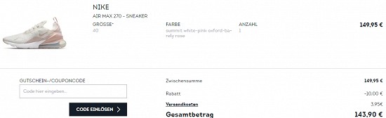 10€ geschenkt bei SportScheck