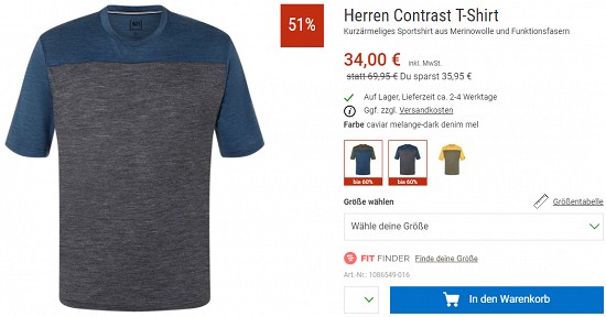 Bergzeit-Blowout - Merinobekleidung mindestens 40 % reduziert