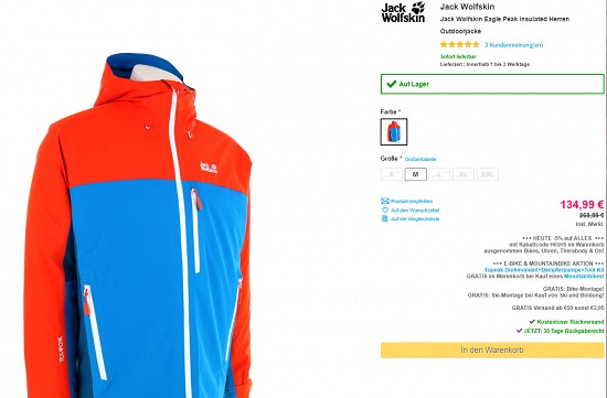 Jack Wolfskin im Sale bei sportokay