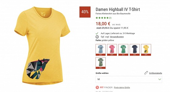 Coole Shirts für kleines Geld - spare bis zu 60% bei Bergzeit