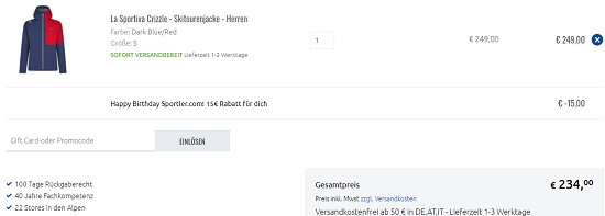 Jubiläums Sale bei sportler