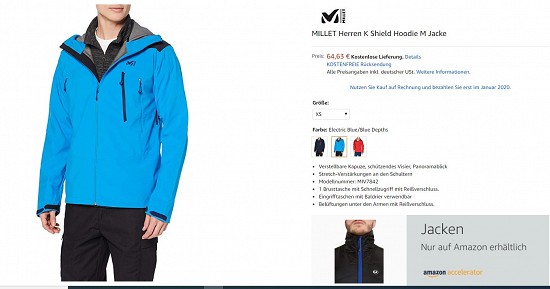 MILLET Herren K Shield Hoodie bei Amazon