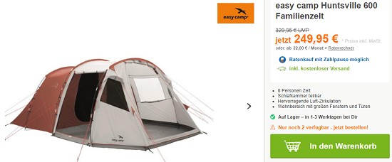 Zelte und Busvorzelte Abverkauf bei doorout