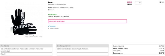 Bis zu 45% auf Zanier bei sportokay