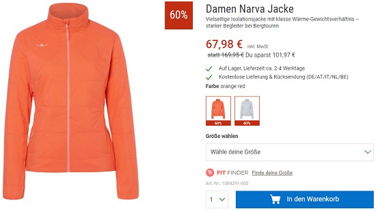 Isolationsjacken im Sale bei bergzeit