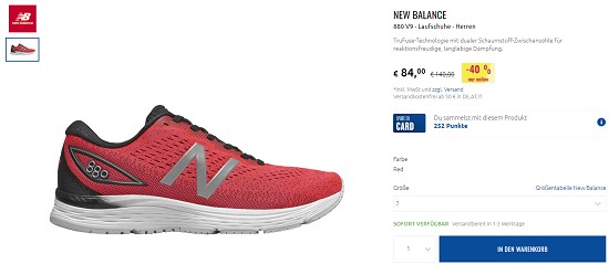 New Balance Schuhe mit bis zu 50% Rabatt beim Sportler