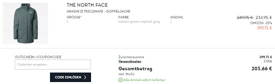 15% on top auf reduzierte Kleidung & Schuhe bei Sportscheck