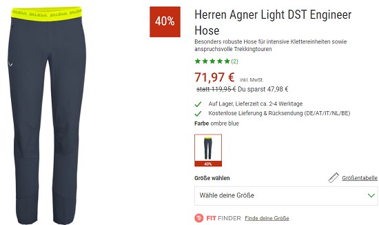 Spare bis zu 50% auf Salewa bei Bergzeit