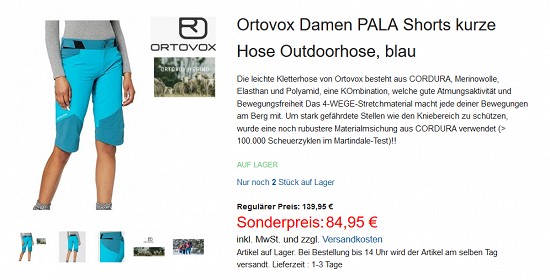 Ortovox 30 - 50% reduziert bei hive - nur heute!