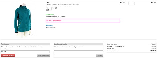 12% auf alles bei sportokay