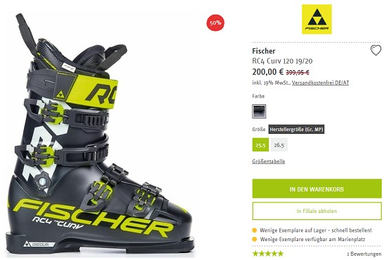 Skischuh Sale bei sport-schuster