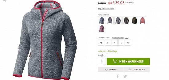 Columbia - Women's Chillin Fleece - Fleecejacke für 39,98€-60% billiger