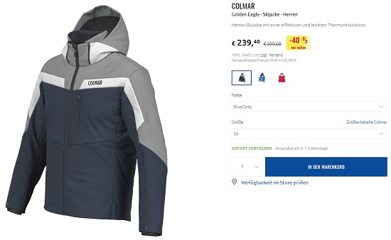Colmar Skibekleidung bis zu 40% günstiger bei sportler